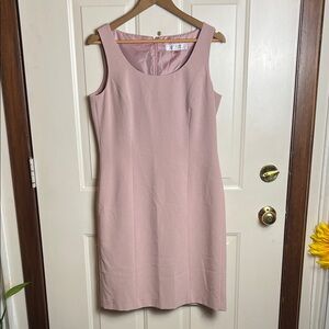 Tahari Blush Pink Sleeveless Midi Sheath Dress